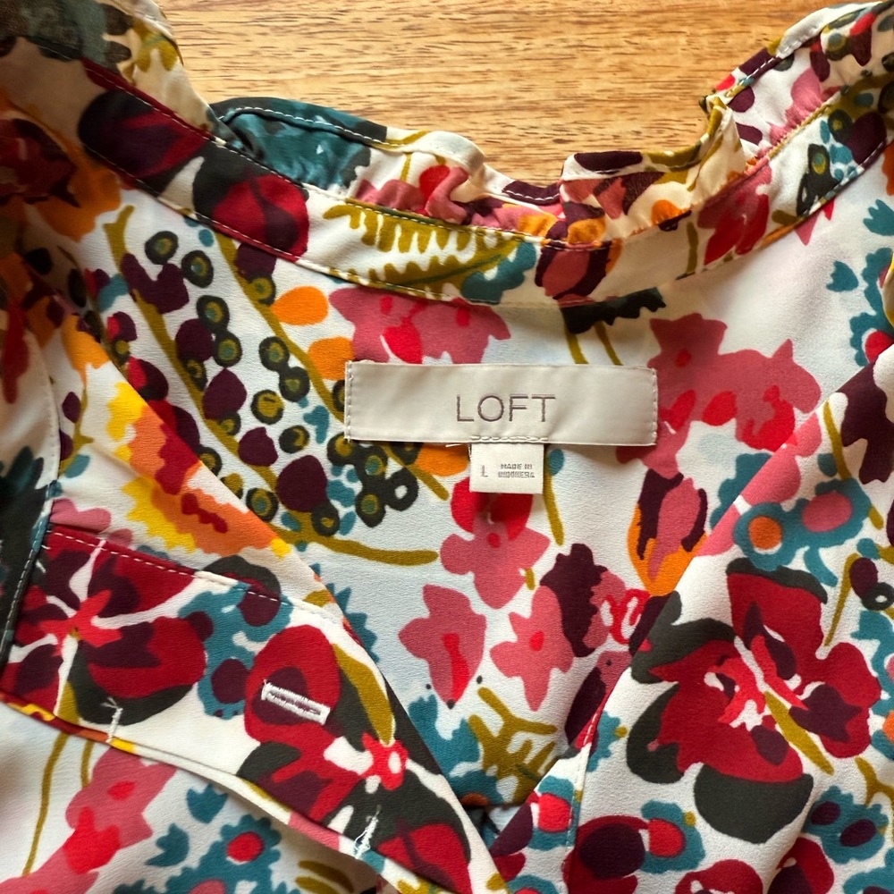 LOFT Multicolor Floral Top
